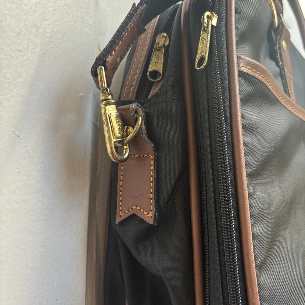 Vintage LARK Luggage  Bag Small Suitcase /Briefcase‎ 90s Black Nylon. 14 X 18